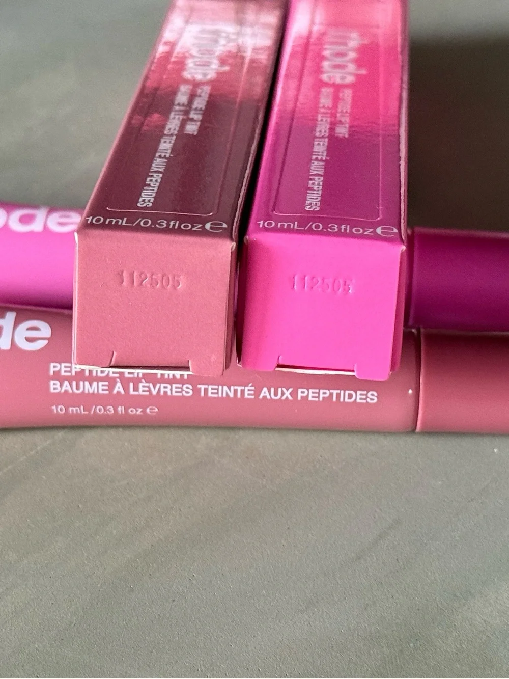 rhode skin Peptide Lip Tint Set - Shortcake + Salty Tan